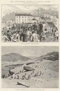 Lo sciopero delle miniere nel Galles del Sud da Charles Auguste Loye
